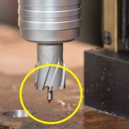 What is the advantage of an ejector pin of annular cutter?